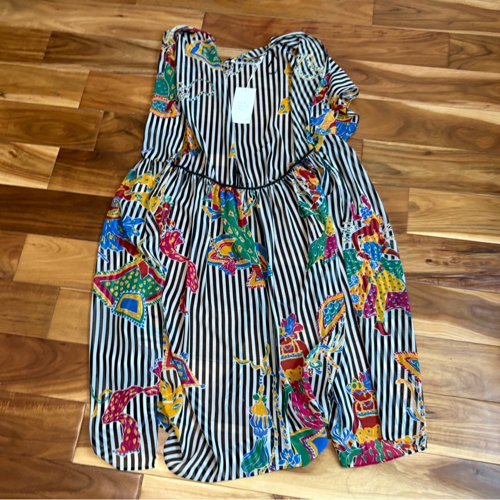NWT Zara Striped Beach Cover-Up M - Picture 12 of 16